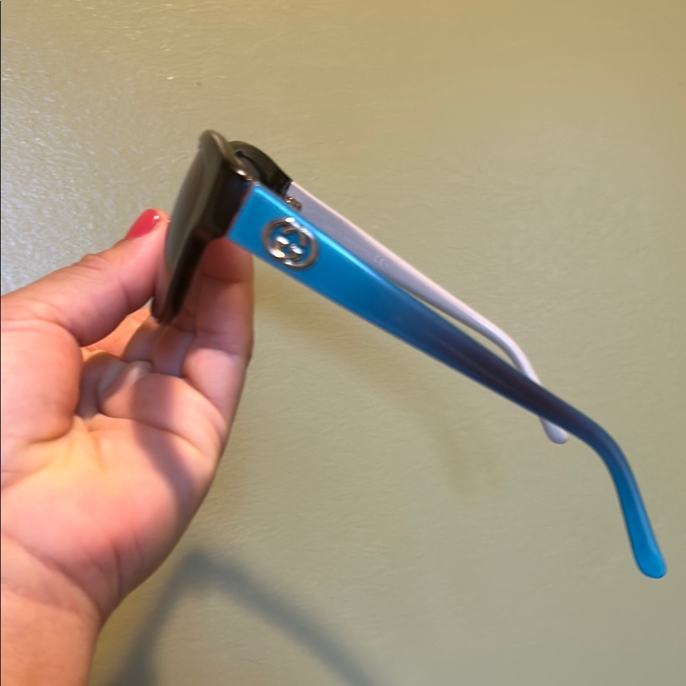 Gucci Blue and Purple Gradient Glasses